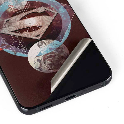 DC Comics Superman Purple Abstract Collage Galaxy S22 Skin
